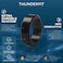 ThunderFit Silicone Rings for Men Flat Top Angled Edge Rubber Wedding Bands 98mm Wide 2mm Thick 147 Variety Multipack Black Size 11512 213mm