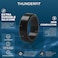 ThunderFit Silicone Rings for Men Flat Top Angled Edge Rubber Wedding Bands 98mm Wide 2mm Thick 147 Variety Multipack Black Size 11512 213mm