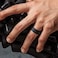 ThunderFit Silicone Rings for Men Flat Top Angled Edge Rubber Wedding Bands 98mm Wide 2mm Thick 147 Variety Multipack Black Size 11512 213mm