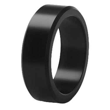 ThunderFit Silicone Rings for Men Flat Top Angled Edge Rubber Wedding Bands 98mm Wide 2mm Thick 147 Variety Multipack Black Size 11512 213mm