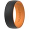 ThunderFit Silicone Wedding Rings for Men 2 Layers Round Rubber Engagement Bands 87mm Wide 2mm Thick 14710 Variety Multipack BlackOrange 758 182mm
