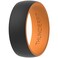 ThunderFit Silicone Wedding Rings for Men 2 Layers Round Rubber Engagement Bands 87mm Wide 2mm Thick 14710 Variety Multipack BlackOrange 758 182mm