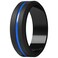 ThunderFit Silicone Wedding Rings for Men Brushed Top Middle Engraved Line Rubber Engagement Bands 82mm Wide 25mm Thick 1467 Variety Multipack Pack A Size 10511 2060mm