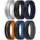 ThunderFit Silicone Wedding Rings for Men Brushed Top Middle Engraved Line Rubber Engagement Bands 82mm Wide 25mm Thick 1467 Variety Multipack Pack J Size 9510 1980mm
