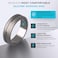 ThunderFit Silicone Wedding Rings for Men Brushed Top Middle Engraved Line Rubber Engagement Bands 82mm Wide 25mm Thick 1467 Variety Multipack Pack V Size 9510 1980mm