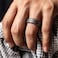 ThunderFit Silicone Wedding Rings for Men Brushed Top Middle Engraved Line Rubber Engagement Bands 82mm Wide 25mm Thick 1467 Variety Multipack Pack V Size 9510 1980mm