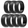 ThunderFit Silicone Wedding Rings for Men Rubber Engagement Bands 87mm Wide 25mm Thick 12345671216 Variety Multipack Pack B Size 657 173mm