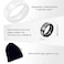 Tobestu 8mm Muslim Allah Engraved Shahada Stainless Steel Black Titanium Ring Islam Arabic God Mantra Ring for Men Black size 6 Y5432D