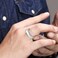 Udolfly Mens Square Signet Rings Pinky Thumb Biker Ring for Men High Polished Plain Wedding Ring Gift for Dad 7mm Silver Size 9
