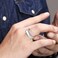 Udolfly Mens Square Signet Rings Pinky Thumb Biker Ring for Men High Polished Plain Wedding Ring Gift for Dad 7mm Silver Size 9