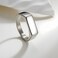 Udolfly Mens Square Signet Rings Pinky Thumb Biker Ring for Men High Polished Plain Wedding Ring Gift for Dad 7mm Silver Size 9