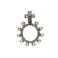 Venerare Crucifixion Rosary Ring Silver Oxidized Double Sided Single Ring
