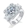 Vsoruln Mens Moissanite Ring Mens Wedding Engagement Rings 18K white ring full large carat mens ring Square Cut Cubic Zirconia Eternity Ring Band 8