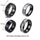 yfstyle 4PCS Stainless Steel Rings for Men Wedding Ring Cool Simple Band Rings for Men Black Plated Matte Finish Stackable Bands Rings Size 612black set6
