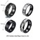 yfstyle 4PCS Stainless Steel Rings for Men Wedding Ring Cool Simple Band Rings for Men Black Plated Matte Finish Stackable Bands Rings Size 612black set6