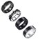 yfstyle 4PCS Stainless Steel Rings for Men Wedding Ring Cool Simple Band Rings for Men Black Plated Matte Finish Stackable Bands Rings Size 612black setA6