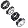 yfstyle 4PCS Stainless Steel Rings for Men Wedding Ring Cool Simple Band Rings for Men Black Plated Matte Finish Stackable Bands Rings Size 612black setA6