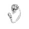 Yocoyee Unique Punk Lizard Tiger Ring for Men Vintage Thai Silver Vivid Animal Opening Adjustable RingTiger