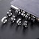 YOVORO 9Pcs Stainless Steel Band Rings for Men Women Fidget Anxiety Relief Rings Spinner Ring Wedding Promise Rings Set B7