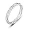 BORUO 925 Sterling Silver Ring Twisted Eternity Infinity Band Stackable Ring Size 8