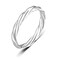 BORUO 925 Sterling Silver Ring Twisted Eternity Infinity Band Stackable Ring Size 8