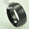 JUDE 8mm Brushed Matte Black Solid Titanium Ring Wedding Band 11