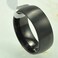 JUDE 8mm Brushed Matte Black Solid Titanium Ring Wedding Band 13