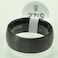 JUDE 8mm Brushed Matte Black Solid Titanium Ring Wedding Band 13