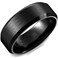 JUDE 8mm Brushed Matte Black Titanium Stainless Steel Classical Simple Plain Ring Wedding Band tungsten 10