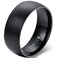 JUDE 8mm Brushed Matte Solid Titanium Ring Wedding Band Black 65