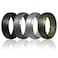Egnaro Mens Silicone Wedding Rings 1467 Multipack Rubber Wedding Bands with Inner Arc Ergonomic Breathable Design for GymOutdoorGift