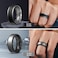 Egnaro Mens Wedding Rings 8mm Wide 2mm Thick Rubber Bands Breathable and Flexible Step Edge Ring Variety Multipack 17 For Gym Workout Travel Daily Wear