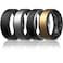 Egnaro Mens Wedding Rings 8mm Wide 2mm Thick Rubber Bands Breathable and Flexible Step Edge Ring Variety Multipack 17 For Gym Workout Travel Daily Wear