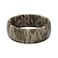 Groove Life Mossy Oak Bottomland Camo Silicone Ring Breathable Rubber Wedding Rings for Men Lifetime Coverage Unique Design Comfort Fit Ring Size 9