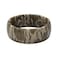 Groove Life Mossy Oak Bottomland Camo Silicone Ring Breathable Rubber Wedding Rings for Men Lifetime Coverage Unique Design Comfort Fit Ring Size 9
