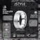 Jstyle Stainless Steel Rings for Men Wedding Ring Cool Simple Band 8 MM 3 Pcs A Set 13