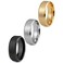 Jstyle Stainless Steel Rings for Men Wedding Ring Cool Simple Band 8MM Width 3 Pcs A Set Size 8