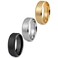 Jstyle Stainless Steel Rings for Men Wedding Ring Cool Simple Band 8MM Width 3 Pcs A Set Size 8