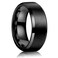 Jstyle Stainless Steel Rings for Men Women 8MM Wedding Band Rings Matte Surface Beveled Polished Edge Mens Ring Size 9 Black Ring for Men