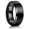 Jstyle Stainless Steel Rings for Men Women 8MM Wedding Band Rings Matte Surface Beveled Polished Edge Mens Ring Size 9 Black Ring for Men