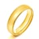 KAMASATO 6mm Stainless Steel Ring for Men High Polish Plain Dome Gold Wedding Band Comfort Fit Size 8