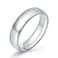KAMASATO 6mm Stainless Steel Ring for Men High Polish Plain Dome Silver Wedding Band Comfort Fit Size 5