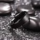 King Will Black Titanium Wedding Ring for Men Women6mm Width Wedding Band Brushed Center Engagement Ring Beveled Edge Design Comfort Fit Size 10