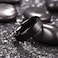 King Will Black Titanium Wedding Ring for Men Women6mm Width Wedding Band Brushed Center Engagement Ring Beveled Edge Design Comfort Fit Size 10