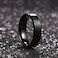 King Will Black Titanium Wedding Ring for Men Women6mm Width Wedding Band Brushed Center Engagement Ring Beveled Edge Design Comfort Fit Size 10