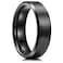 King Will Black Titanium Wedding Ring for Men Women6mm Width Wedding Band Brushed Center Engagement Ring Beveled Edge Design Comfort Fit Size 10