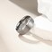 King Will Mens Silver Tungsten Carbide Ring 8mm Polished Step Edge Matte Brushed Finish Center Wedding Band14