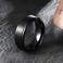 King Will Titanium Wedding Rings Set for Men Women8mm Black and Sliver Polished Beveled Stepped Edge Matte Brushed Finish Center Wedding Ring 2Pcs Set 10