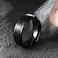 King Will Titanium Wedding Rings Set for Men Women8mm Black and Sliver Polished Beveled Stepped Edge Matte Brushed Finish Center Wedding Ring 2Pcs Set 11