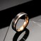 King Will Tungsten Carbide Wedding Band 6mm Rose Gold Line Ring Black and Silver Brushed Comfort Fit 85